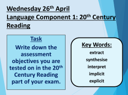 20th Century Reading