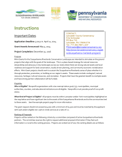 Instructions Important Dates Application Deadline: 5:00 p.m. April 11