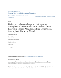 Global net carbon exchange and intra