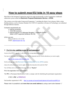 How to submit most EU bids in 10 easy steps