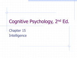 Cognitive Psychology, 2nd Ed.