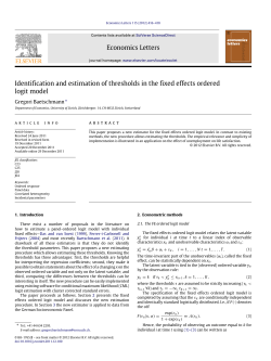 Identification and estimation of thresholds in the fixed effects ordered