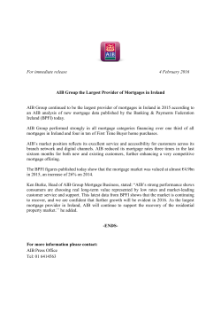 For immediate release 4 February 2016 AIB Group the Largest