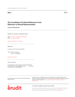 The Translation of Cultural Referents: From Reference to Mental
