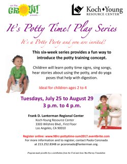 It`s Potty Time! Play Series - Frank D. Lanterman Regional Center