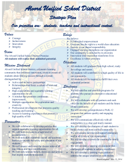 Strategic Plan-no logo - Alvord Unified School District