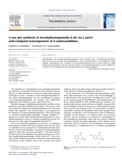 A one-pot synthesis of tetrahydroisoquinolin-4