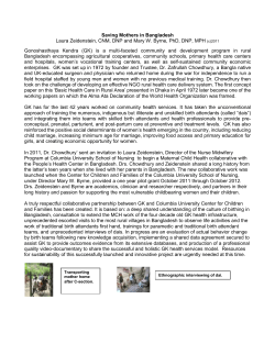 Saving Mothers in Bangladesh - Columbia University School of