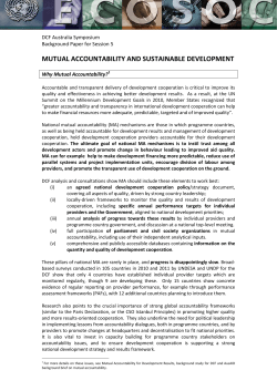 mutual accountability and sustainable development