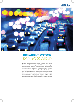 SATEL &ndash; Radio networking technology for intelligent traffic systems