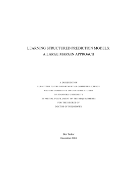 learning structured prediction models: a large margin