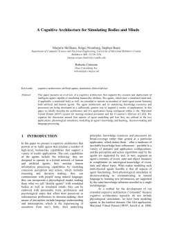 A Cognitive Architecture for Simulating Bodies and