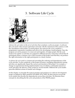 Software Life Cycle