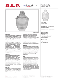 Prismatic Post Top The Lindy Model 424