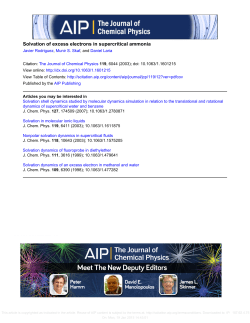 Solvation of excess electrons in supercritical ammonia