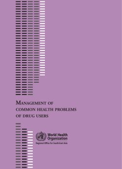 Management of common health problems of drug users