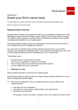 ACCA guide to... buying another business