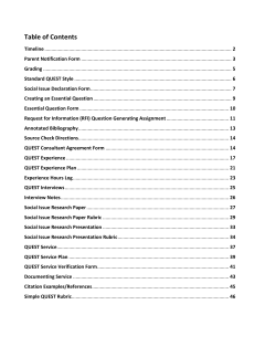 QUEST Service Plan - Fremont Unified School District