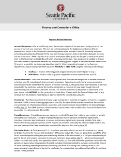 Payment Related Activities Accrual of expenses &ndash; The area affecting