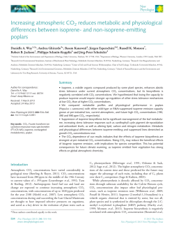 Increasing atmospheric CO2 reduces metabolic and physiological