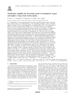 Nitrification amplifies the decreasing trends of atmospheric oxygen
