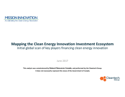 Mapping the Clean Energy Innovation Investment Ecosystem