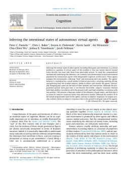 Inferring the intentional states of autonomous virtual agents