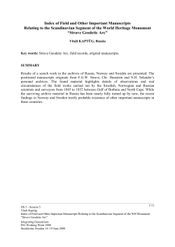 Index of Field and Other Important Manuscripts Relating to the
