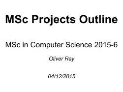 Student Case Study: Nov 2015 - University of Bristol computer science