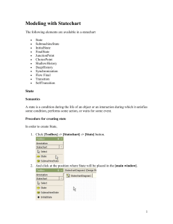 Modeling with Statechart Diagram