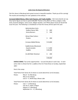 Letter from the Board of Directors The first show in Ellensburg had a