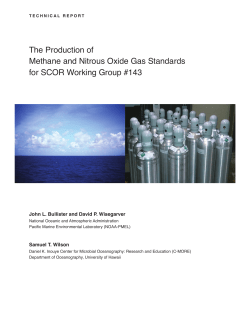 The Production of Methane and Nitrous Oxide Gas Standards for