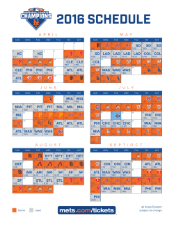 2016 schedule - Amway Business Center At Citi Field