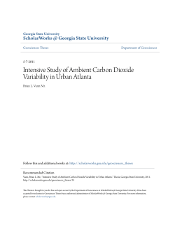 Intensive Study of Ambient Carbon Dioxide Variability in Urban Atlanta