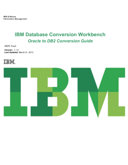 4. Overview of the Oracle to DB2 Conversion Process