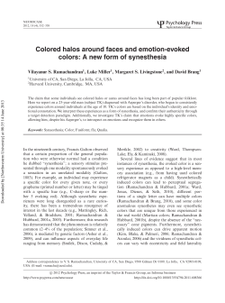 Colored halos around faces and emotion-evoked colors