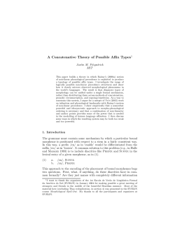 A Concatenative Theory of Possible Affix Types1