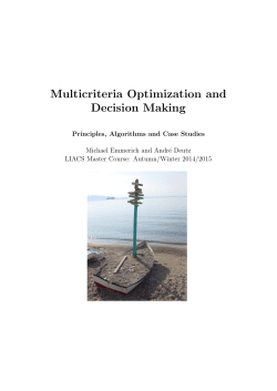 Multicriteria Optimization and Decision Making