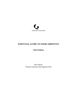 Essential Guide to Food Additives