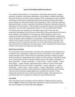 General Child Welfare Staff Survey Results