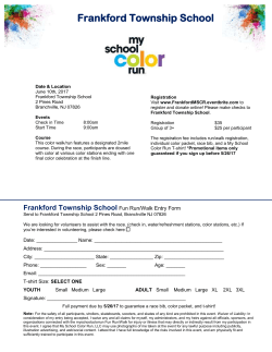 Frankford Township School Registration Visit www.FrankfordMSCR