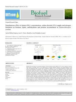Simultaneous effect of nitrate (NO3 ) concentration, carbon dioxide