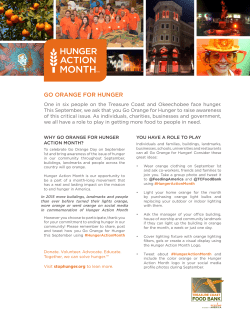 GO ORANGE FOR HUNGER