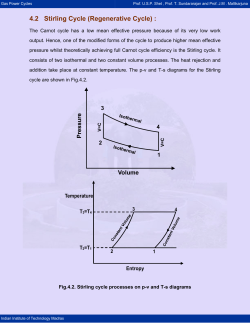 4.2 Stirling Cycle (Regenerative Cycle)