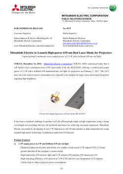 Mitsubishi Electric to Launch High-power 639