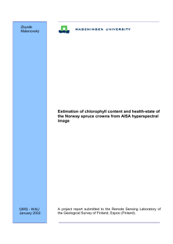 Estimation of chlorophyll content and health