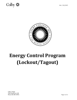 Appendix D: LOTO Equipment Specific Procedures