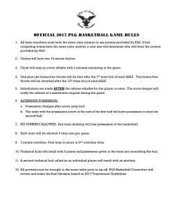 official 2017 plg basketball game rules