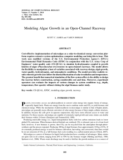 Modeling Algae Growth in an Open-Channel