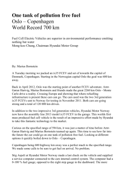 One tank of pollution free fuel